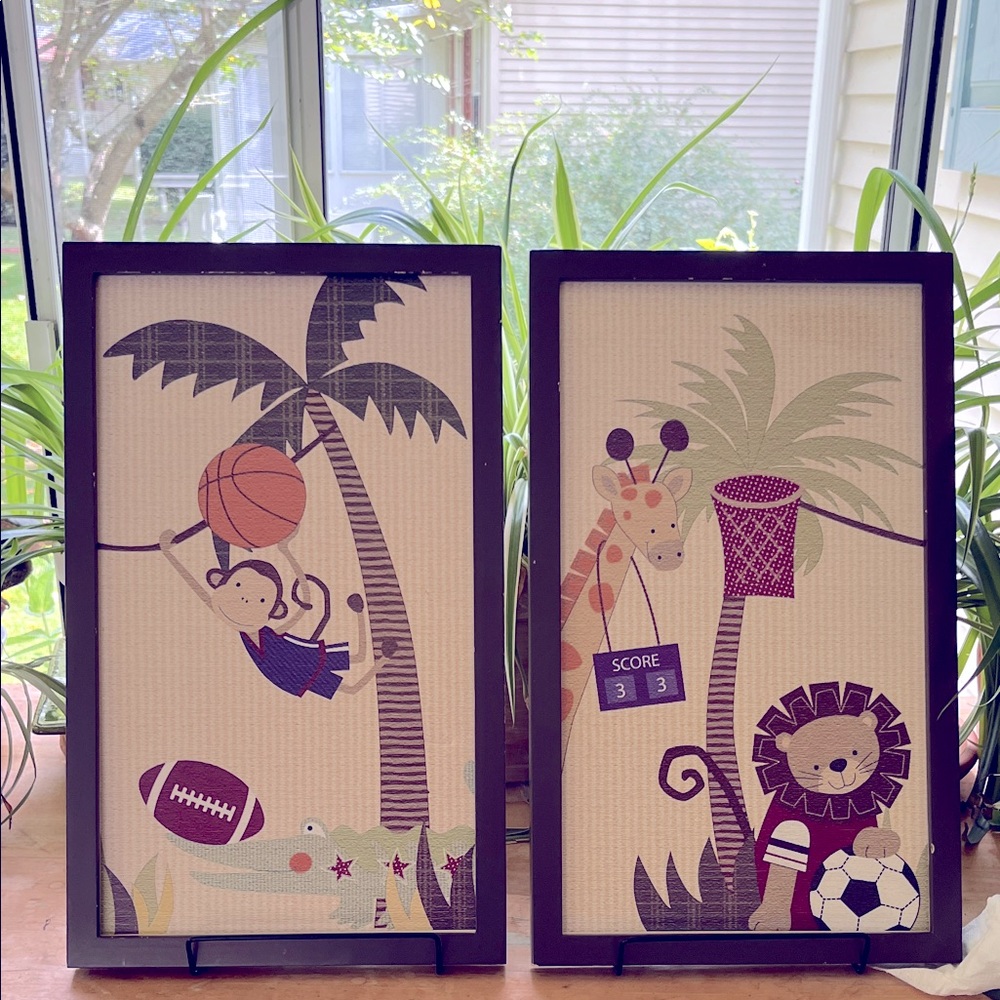 Lambs & Ivy Baby Team Safari framed Art